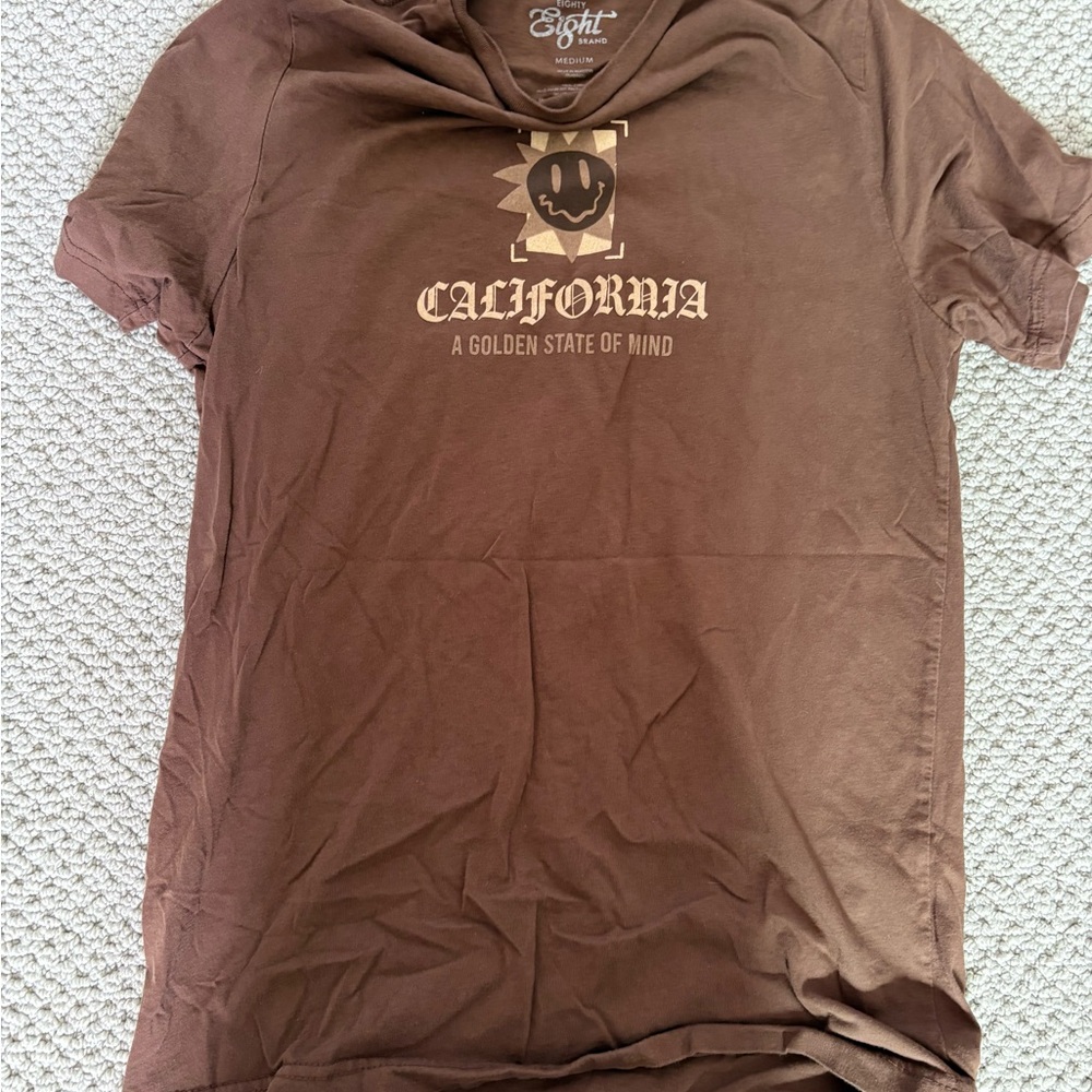 Brown California Graphic T-Shirt